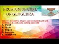 Frustum of cone| 3D Geogebra | Animation  [TUTORIAL]