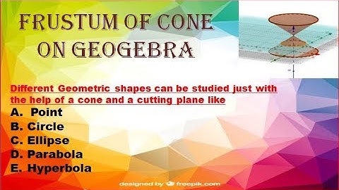 Frustum of cone| 3D Geogebra | Animation  [TUTORIAL]