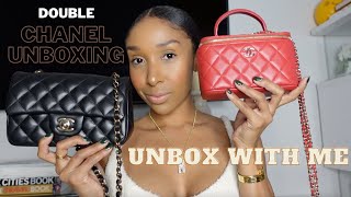 Chanel Square Mini UNBOXING *why I chose lambskin -preloved bag-