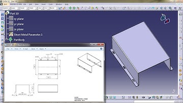 CATIA V5/V6 tutorial | Sheet Metal Cover