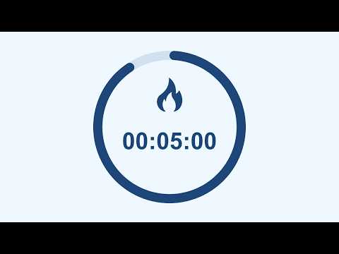 5 Minute Countdown Timer ⏰🔔 | Study With Me for Classroom | Animated Ring | Sky_light Theme