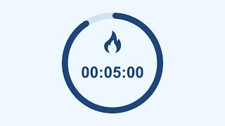 5 Minute Countdown Timer ⏰🔔 | Study With Me for Classroom | Animated Ring | Sky_light Theme