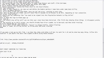 cod6 prestige hack with all emblem tittle etc after 1.11  (PS3)