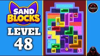 Sand Blocks Drop Puzzle Level 48 Walkthrough Solution 