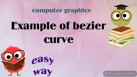 Example of bezier curve |  computer graphics |  numerical problem on bezier curve | hindi