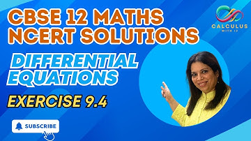 Differential equations | Exs 9.4| CBSE board 2024|  HOMOGENEOUS differential equations