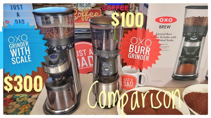 Our review of the OXO BREW Conical Burr Coffee Grinder with Scale