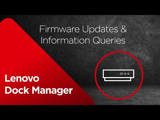 Forlænge tone statsminister Lenovo Dock Manager - Firmware Updates & Information Queries - YouTube