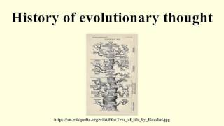 History of evolutionary thought