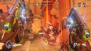 Overwatch CTF: Raptor goes 17 and 1 on Tracer w/ Score Board for kill streak