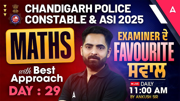 Chandigarh Police Constable & ASI 2025 | Maths Most Expected Questions #29 | Maths By Ankush Sir