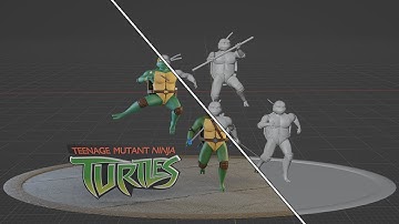 Blender 3.1 - Teenage Mutant Ninja Turtles - Time lapse