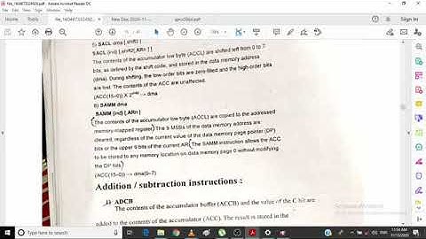 instruction set of DSP processor part 2