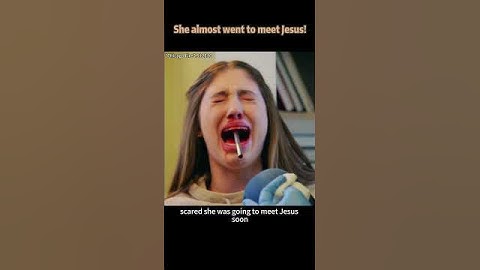 The metal straw got STUCK in her head! #911