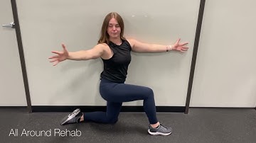 1/2 Kneel Wall Thoracic Rotations