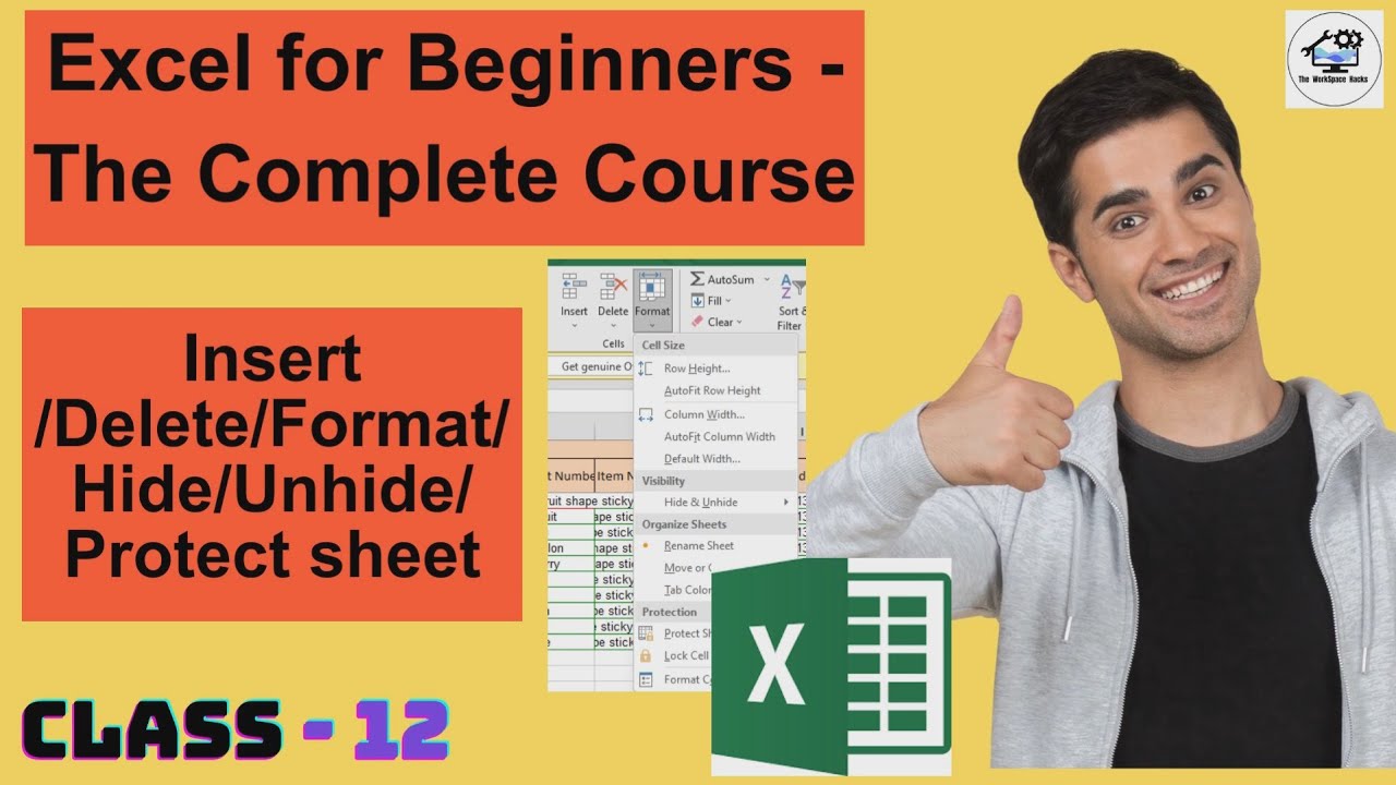 Insert Format Delete , Number format Excel 2023 | Excel basics for ...