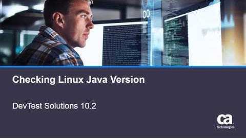 Checking Linux Java Version for DevTest Solutions 10.2