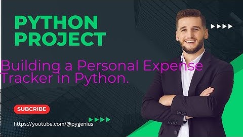 "Build a Personal Expense Tracker in Python | Full Project Walkthrough"