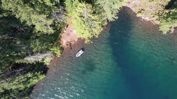 Lake Cushman boat in camping