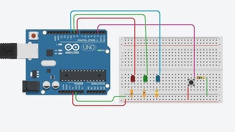 BUTON İLE LED YAKMA  (Arduino buton 3 led yak)