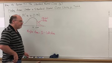 7.1.7 The Standard Normal Curve - Finding Area Under a Standard Normal Curve Using a Table (Part 2)