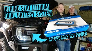 AFFORDABLE LITHIUM DUAL BATTERY FOR NEXT GEN RANGER - Atem Power Slimline 12V Battery and DCDC