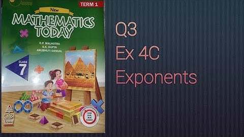 Q3 Ex 4C | Ch 4 Exponents | ICSE Class 7 Mathematics today | Unlock your learning |