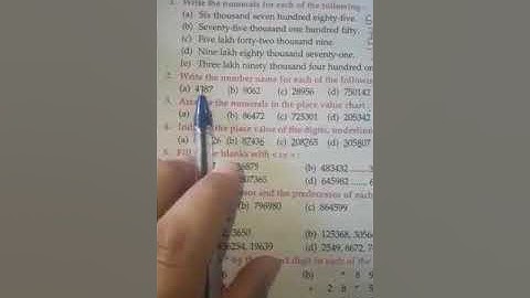 Class 5 Unit 1 Large Numbers Revision Part 2