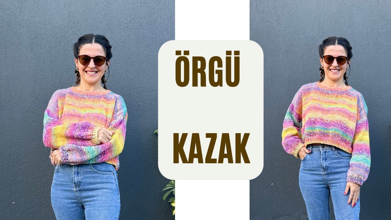KOLAY ÖRGÜ KAZAK YAPIYORUZ 🧶 #knitting