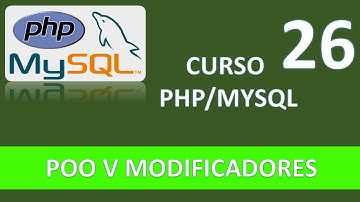 Curso PHP MySQL. Programación Orientada a Objetos POO V. Modificadores de acceso I. Vídeo 26