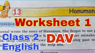 Worksheet 1 , Hanuman , srb, DAV Class 2 , English