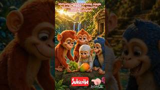 Best Friends Forever 🐒🥭| #trend #viral #cartoon #funny #bandar #ytshorts #shorts #kidsstory #animals
