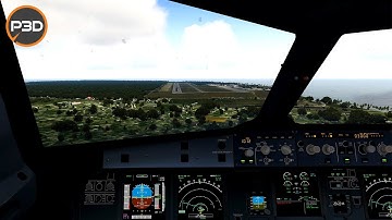 Prepar3D v5.2 | Frontier A320 landing at Las Américas International Airport MDSD | P3D | 4K