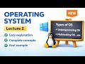 Types of Operating System | Uniprogramming, Multiprogramming, RTOS etc Explained | Lecture-2 OS
