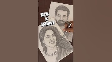 Daavudi 🔥 NTR and Janhvi drawing #shorts #daavudi #ntr #janhvikapoor #art #jrntr #devara