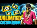 Unlimited Custom room free fire live 6 vs 6 and also 4 vs 4 , 1 vs 1