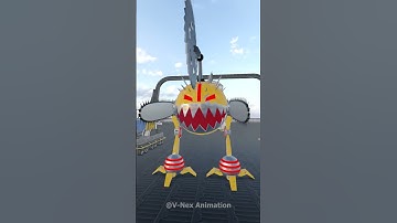 Two-Legged Robot vs Robot Pacman! #shorts Sub on my YouTube channel (@v-nexanimation)  #animation