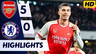 Arsenal vs Chelsea (5-0) | All Goals & Extended Highlights |  Premier League 2023/24