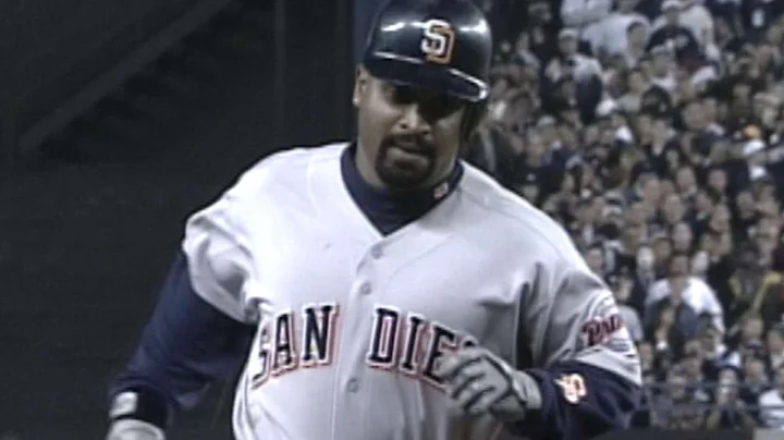WS1998 Gm1: Vaughn homers twice off Wells in Game 1