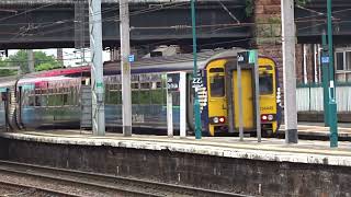 The x2 Class 156 'Super Sprinter' SCOTRAIL Nos.156507+156445 was leaves from P7 at Carlisle.