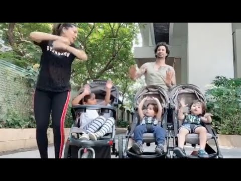 watch-sunny-leone-crazy-dance-with-husband-&-kids-during-luckd0wn