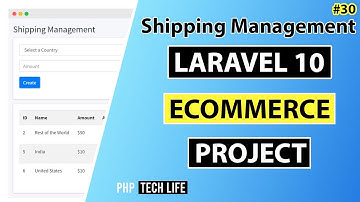 Laravel 10 Ecommerce Project | #30 Manage shipping | Admin | PHP Tech Life Hindi