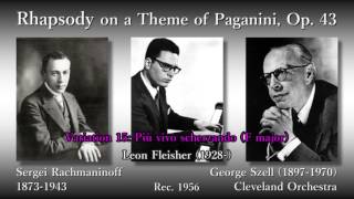 Rachmaninoff: Rhapsody on a Theme of Paganini, Fleisher & Szell (1956) ラフマニノフ パガニーニの主題による狂詩曲