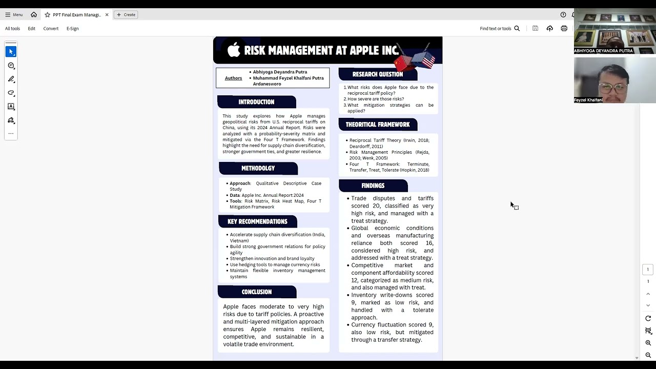 Risk Management at Apple Inc.