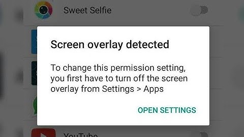 How to solve screen overlay detected problem very easy
