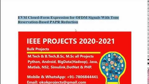 EVM Closed Form Expression for OFDM Signals With Tone Reservation Based PAPR Reduction