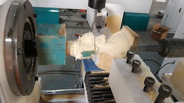 4 axis DSP control cnc wood turning carving lathe machine