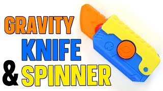 Carrot Knife - 3D Printed Gravity Knife and Fidget Spinner - Stress Relief