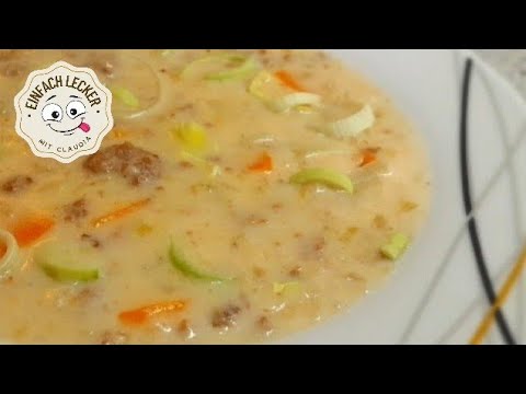 Käse-Lauch Suppe mit