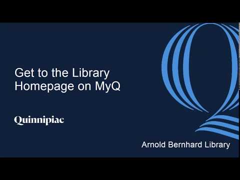 Accessing the Library Homepage through MyQ